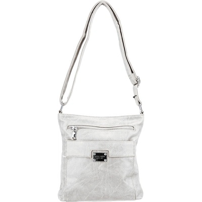 STELLA dámska crossbody koženková kabelka Sivá