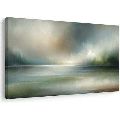 Obraz zamlžené panorama s vodní hladinou - 40x30