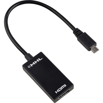 Преходник No brand, MHL (micro USB) към HDMI, 15см, Черен - 18223 (18223)