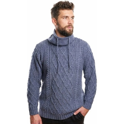 Vlnka pánský vlněný rolák se šňůrkami Merino modrá