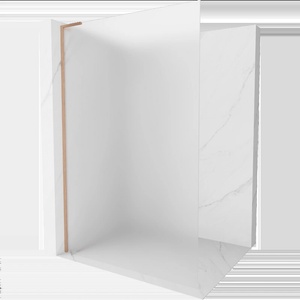 Mexen Kioto L душ кабина Walk-in 70 x 200 см, матова, четкана мед - 800-070-103-65-30 (800-070-103-65-30)