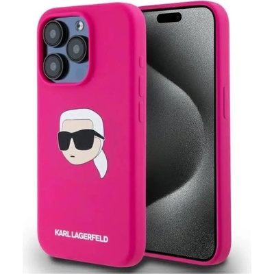 KARL LAGERFELD KLHMP15XSKHPPLF iPhone 15 Pro Max 6.7" fuchsia/fuschia твърд калъф Силикон Karl Head Print MagSafe (3666339257019)