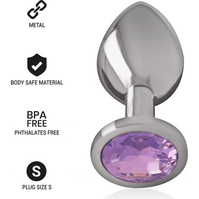 Intense Метален анален разширител с виолетово бижу intense размер s