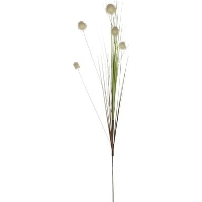 Umelá rastlina tráva Pom Pom 84 cm biela