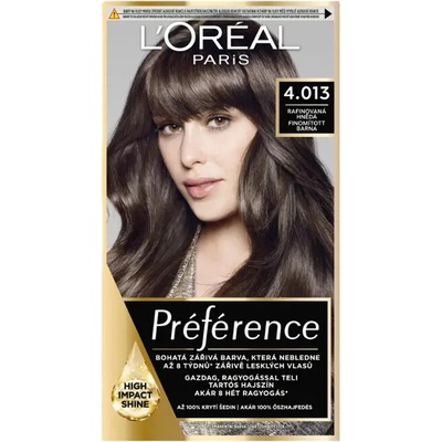 L'Oréal Permanentní barva na vlasy Préférence 4.013 Rafinovaná hnědá – Hledejceny.cz