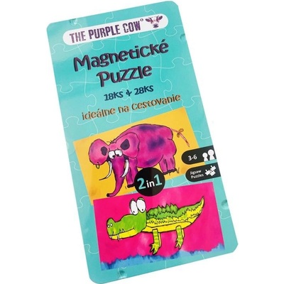 The Purple Cow Magnetické Puzzle ideálne na cestovanie