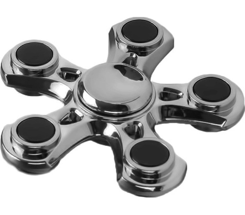 Fidget Spinner kov 4,5 šedý