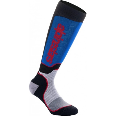 Alpinestars ponožky MX PLUS černá/červená/modrá/šedá