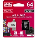 GOODRAM microSDXC 64GB All-in-one UHS-I U1 M1A4-0640R12