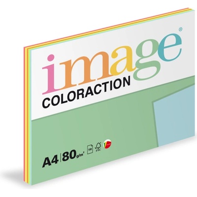Image Coloraction kancelářský papír A4/80g, Mix reflexní 5x20, mix - 100