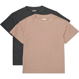 Minymo Детска тениска Minymo Kid's T-Shirt S/S Loose Fit 6683 (2-Pack) T-shirt - Fossil - размер 134 (EU) (704-5928-0120)