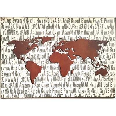 Bondecor Obraz "Mapa" - tisk na papír na MDF desku,100x70cm
