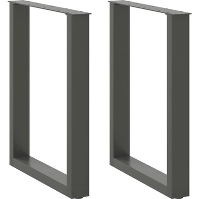 Omaxi 311214 Nohy k jídelnímu stolu ve tvaru U 2 ks antracitové 60 x 72-73 cm ocelové