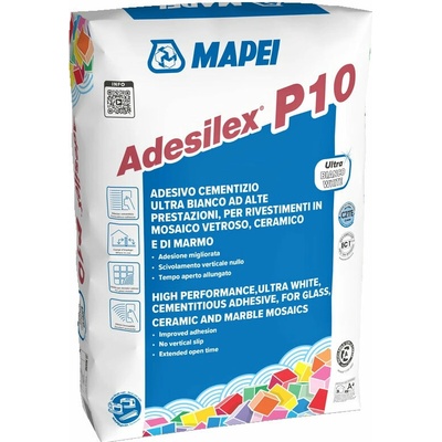 MAPEI Adesilex P10 cementové lepidlo na obklady a mozaiku 25 kg Bílá