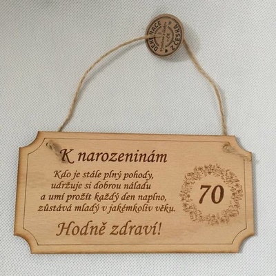 Dekorace z Česka Cedulka přání k narozeninám - více variant jubileií Jubileum: 90