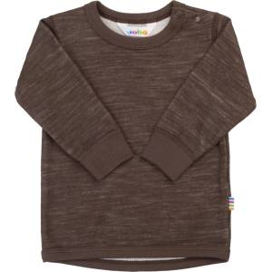 Joha Детски вълнен пуловер Joha Kid's Blouse with Long Sleeves Merino base layer - Dark Brown - размер 90 (704-6193-0314)