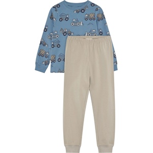 Minymo Детско ежедневно термо бельо Minymo Kid's Pyjamas L/S Set AOP 134262 Everyday base layer - Blue Shadow - размер 110 (EU) (714-1862-0115)