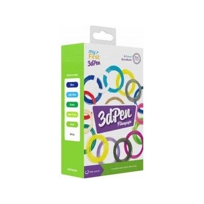 NoboKids Filament Refills 6x 5m Filament for 3D PEN Artis MyFirst PLA 1.75mm / Cool Colors / FP8001AC-CC01