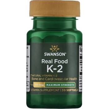 Image 1 of Swanson Natural Vitamin K2 200 mcg / Real Food [30 Гел капсули]