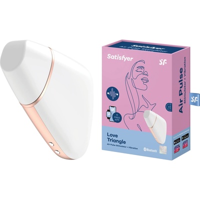 Клитор стимулатор, любовен триъгълник - Love Triangle White (SATISFY165)