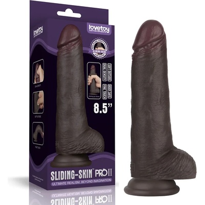 Дилдо с подвижна кожа, истинско усещане, 21, 5см. - Sliding Skin Pro II Black (LVTOY00853)