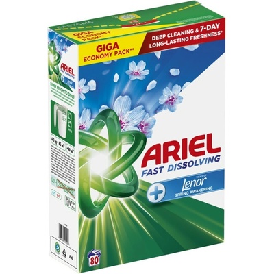 Ariel + Lenor prací prášok Spring 80 PD