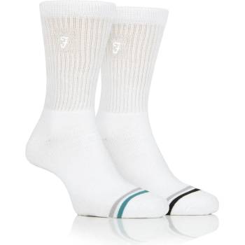 Farah Чорапи Farah Men's Bamboo Crew Socks - White