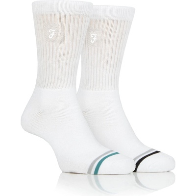 Farah Чорапи Farah Men's Bamboo Crew Socks - White