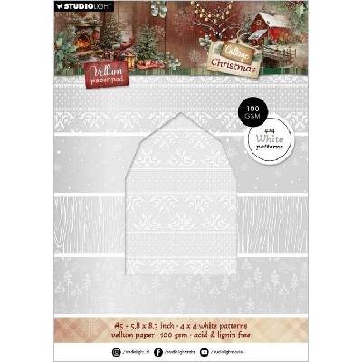 Studio Light Pergamenové papíry Cottage Christmas A5 - Vánoce na chatě