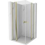 Mexen Mist Duo окачена душ кабина 80 x 80 см, прозрачна, златна - 8A4-080-080-50-00 (8A4-080-080-50-00)