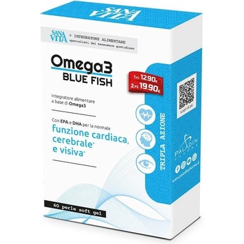 Paladin Pharma Sanavita Omega 3 Blue Fish, 60 софтгел капсули, Paladin Pharma (551106 (50065) PP)