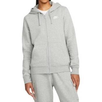 Nike Дамска блуза с дълъг ръкав Nike Sportswear Club Fleece Full Zip Hoodie - Сив