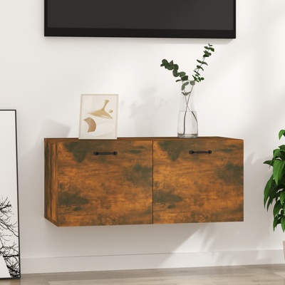 vidaXL Стенен шкаф, опушен дъб, 80x35x36, 5 см, инженерно дърво (817606)