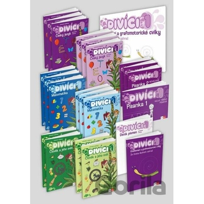 Divíci 1 - rozšířený učitelský balíček - Český jazyk GM (nevázané písmo) + Matematika + Člověk a jeho svět - Klett