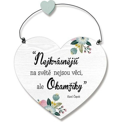 Nekupto Dřevěná cedule srdce - Nejkrásnější na světě