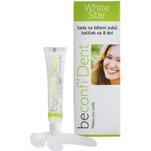 BeconfiDent WhiteStar sada na bělení zubů bez peroxidu bělící gel meloun 8 ml + termocitlivé nákusníky 2 ks