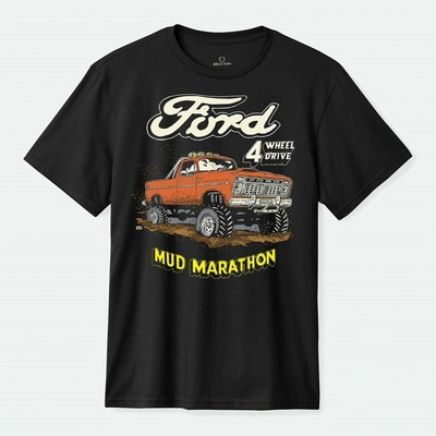 Brixton tričko Ford Mud Marathon S/S Stt Burnt Rubber