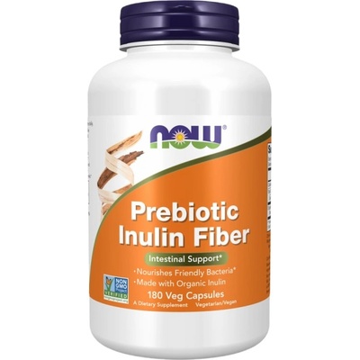 NOW Prebiotic Inulin Fiber FOS [180 капсули]