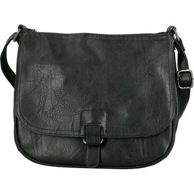Trendy dámská koženková crossbody kabelka Gertha černá