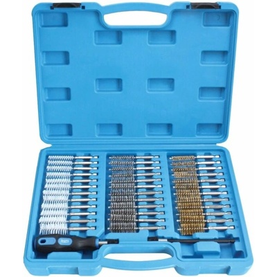 SATRA Kartáče ruční, na čištění šachet vstřikovačů, ocel, mosaz a nylon, 38 dílů - MD-S-BK38X