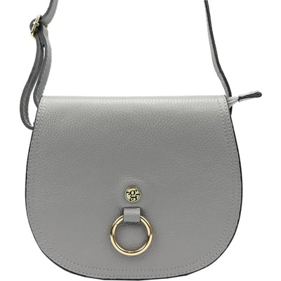 Gregorio kožená dámská crossbody kabelka šedá