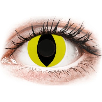 Gelflex CRAZY LENS - Cat Eye Yellow - nedioptrické jednodenné 2 šošovky