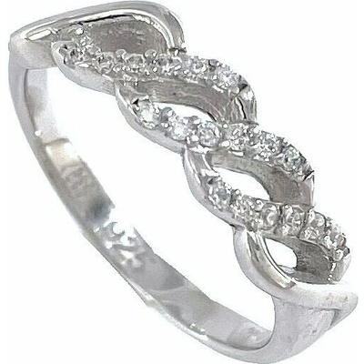 Infinitysilver Stříbrný prsten copánek OR86764