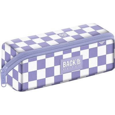 BackUP Ученически несесер BackUp 8 K - Violet Checkerboard, 1 цип (710469)