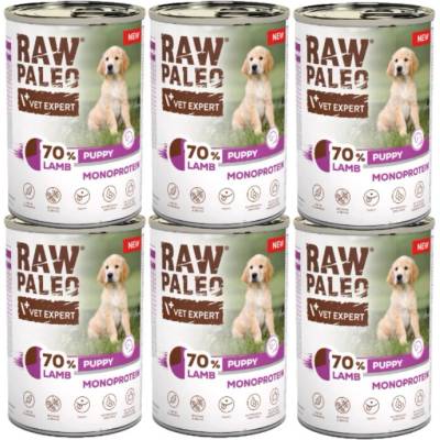 Vetexpert Raw Paleo Monoprotein Puppy Lamb 6 x 400 g