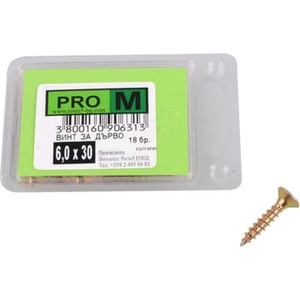 Pro m ВИНТ ЗА ДЪРВО 6x30 ММ pro m 18 БРОЯ (3800160906313)