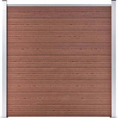 zahrada-XL Zahradní plot dřevoplast 180 x 186 cm hnědý