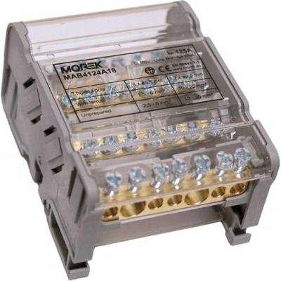 Distribuční blok MOBLOCK 4P 125A-7 4 pól - MAB4124A18