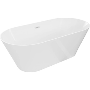 Mexen Luna Slim свободностояща вана 170 x 75 см, бяла, бял преливник - 52041707500-20 (52041707500-20)