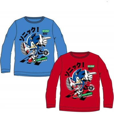 Setino Тениска с дълъг ръкав Соник, синьо Размер - деца: 104
